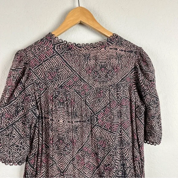 Apiece Apart Alta Maxi Dress Print Cotton Scalloped - Picture 7 of 11